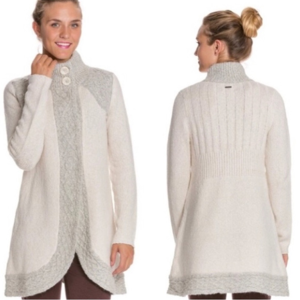 PRANA Women’s Angelica Duster Cardigan Medium Wool Blend Size Small